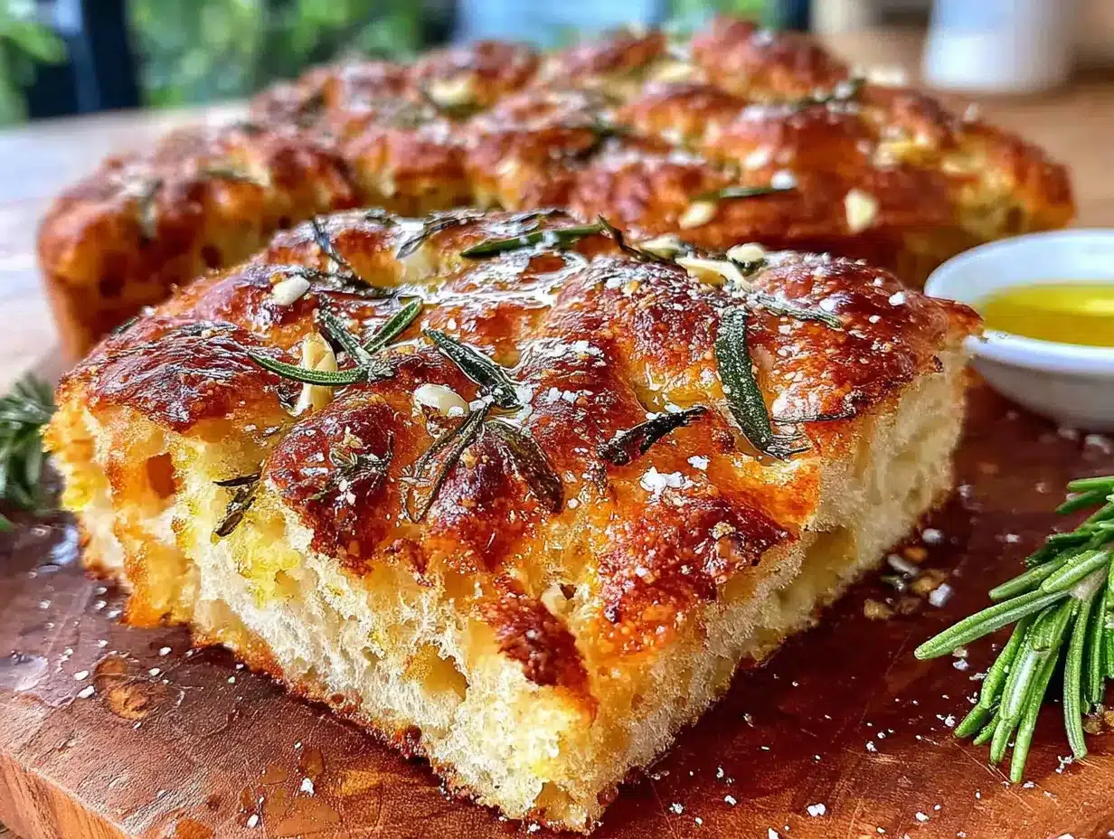 rosemary garlic sourdough focaccia preparation steps