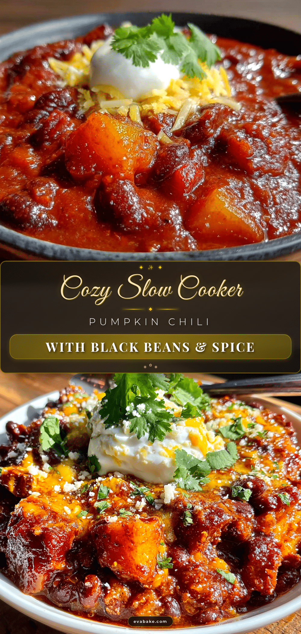 slow cooker pumpkin chili with black beans recipe