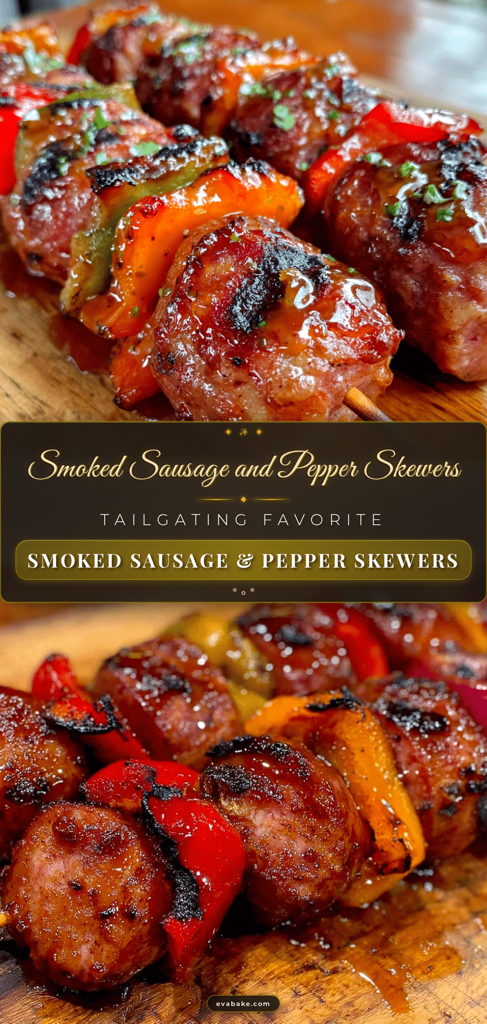 smoked sausage and pepper skewers recipe
