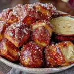 soft pretzel bites with beer cheese dip - featured image