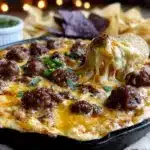 spicy chorizo queso dip - featured image