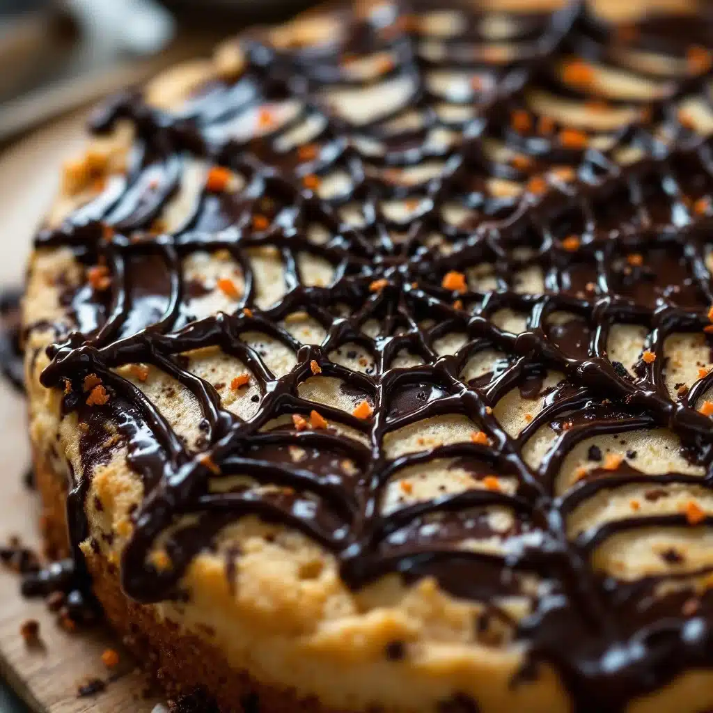spiderweb halloween cookie cake - featured image
