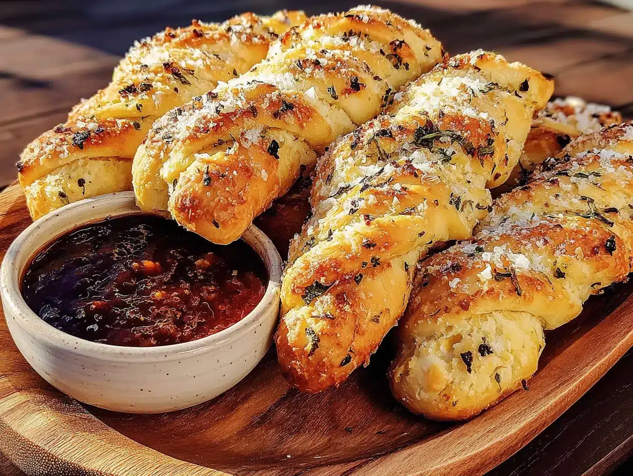 Spooky Witch Finger Breadsticks with Marinara Blood Dip preparation steps