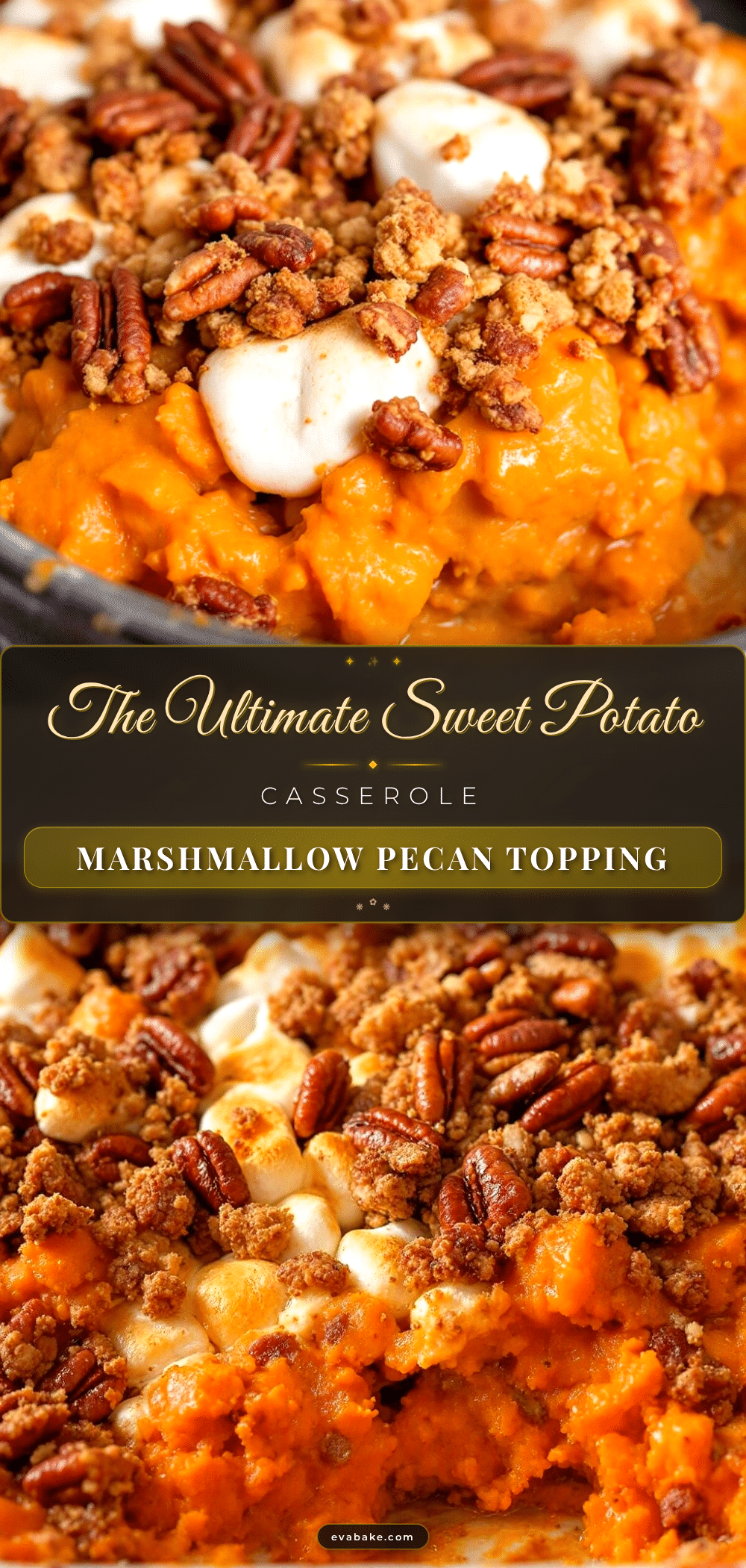 sweet potato casserole with marshmallow pecan topping recipe