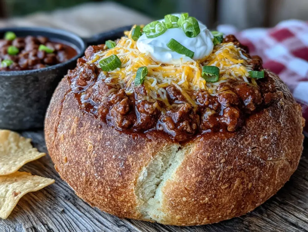 tailgate chili bread bowl - featured image