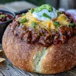 tailgate chili bread bowl - featured image