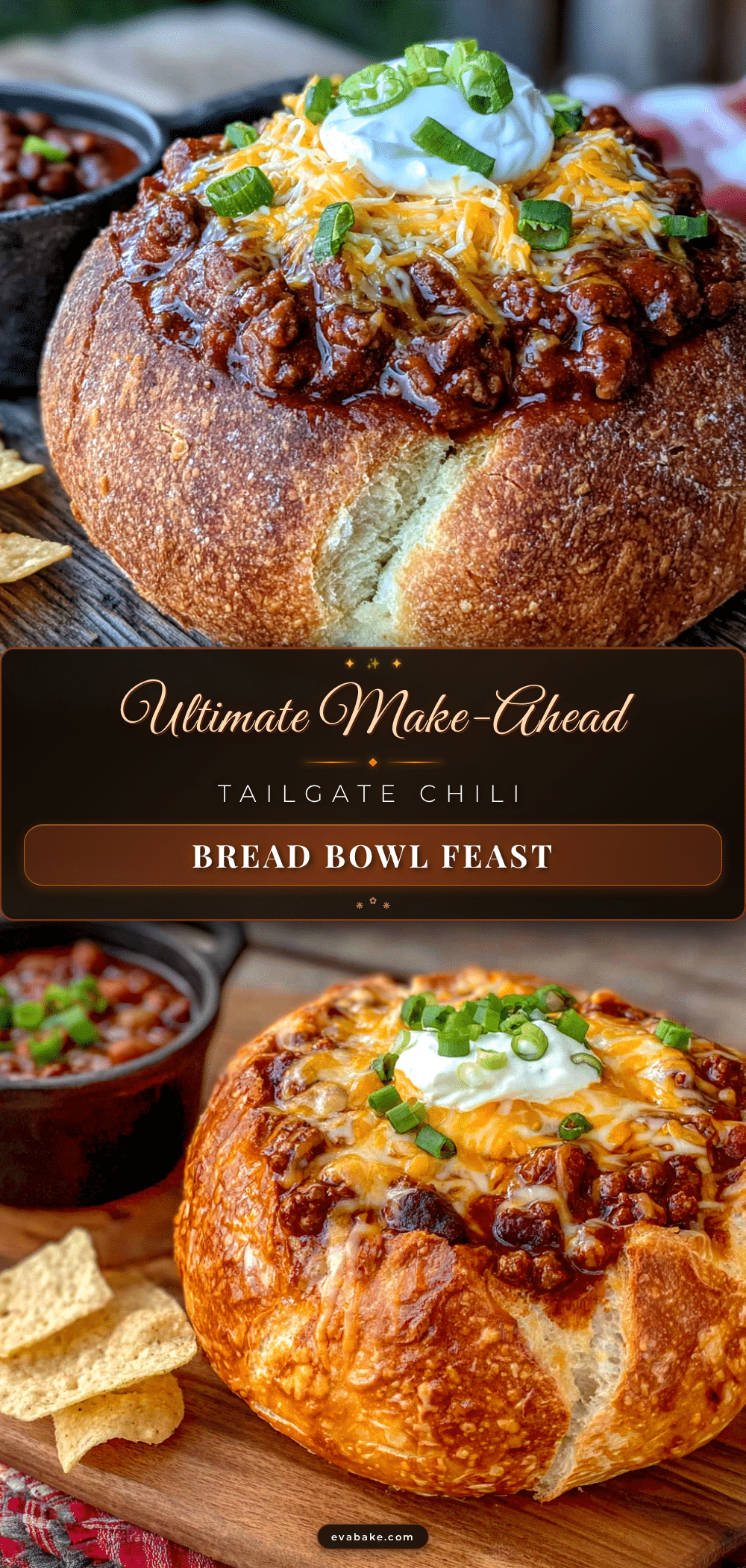 tailgate chili bread bowl recipe