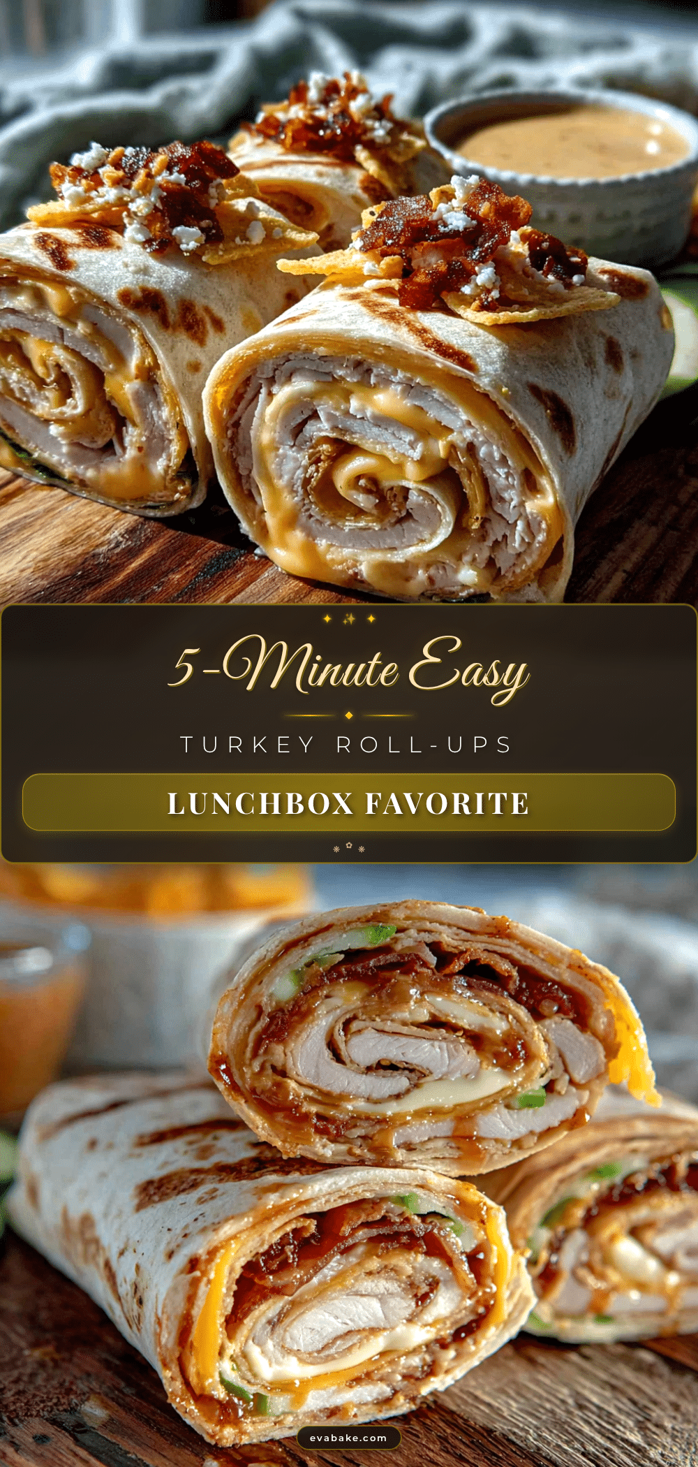 turkey and cheese lunchbox roll-ups recipe