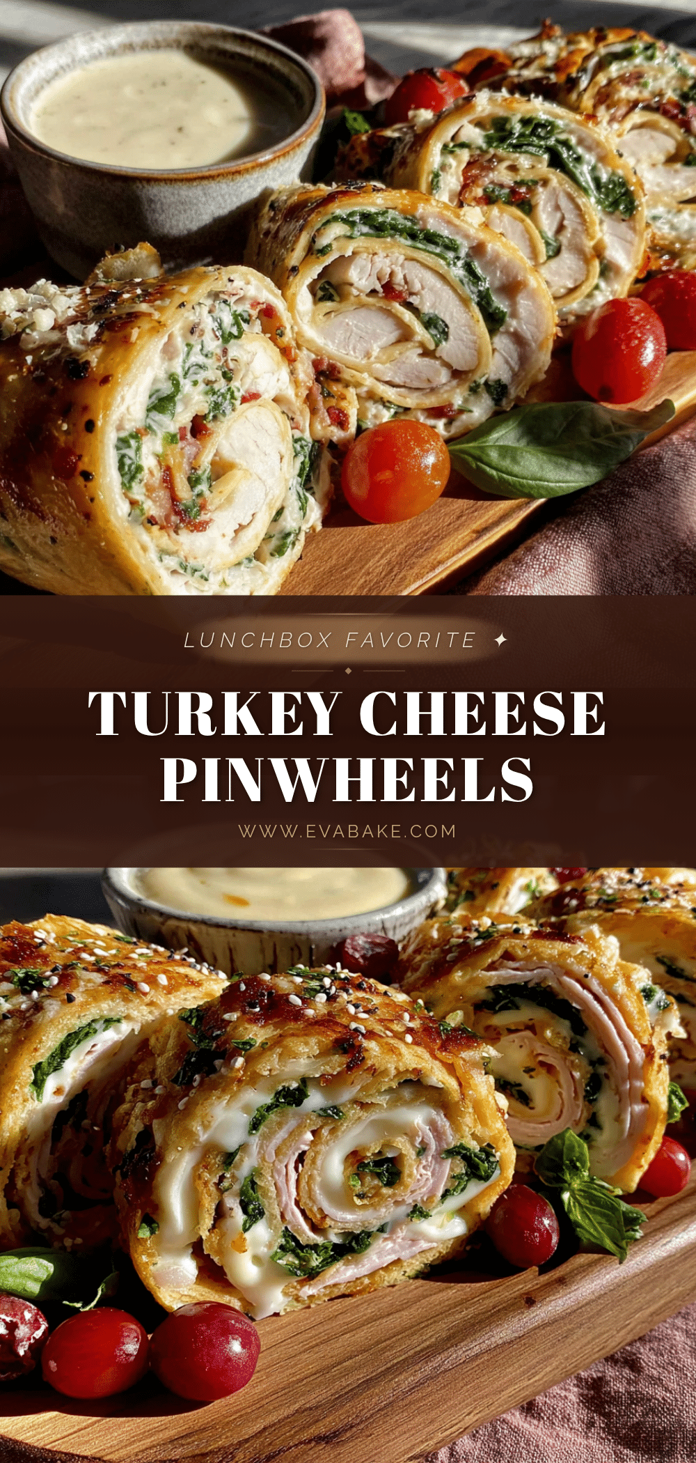 turkey cheese pinwheel roll-ups recipe