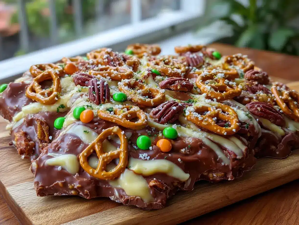 turtle pretzel tailgate bark preparation steps