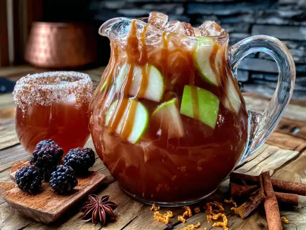 apple cider caramel sangria - featured image