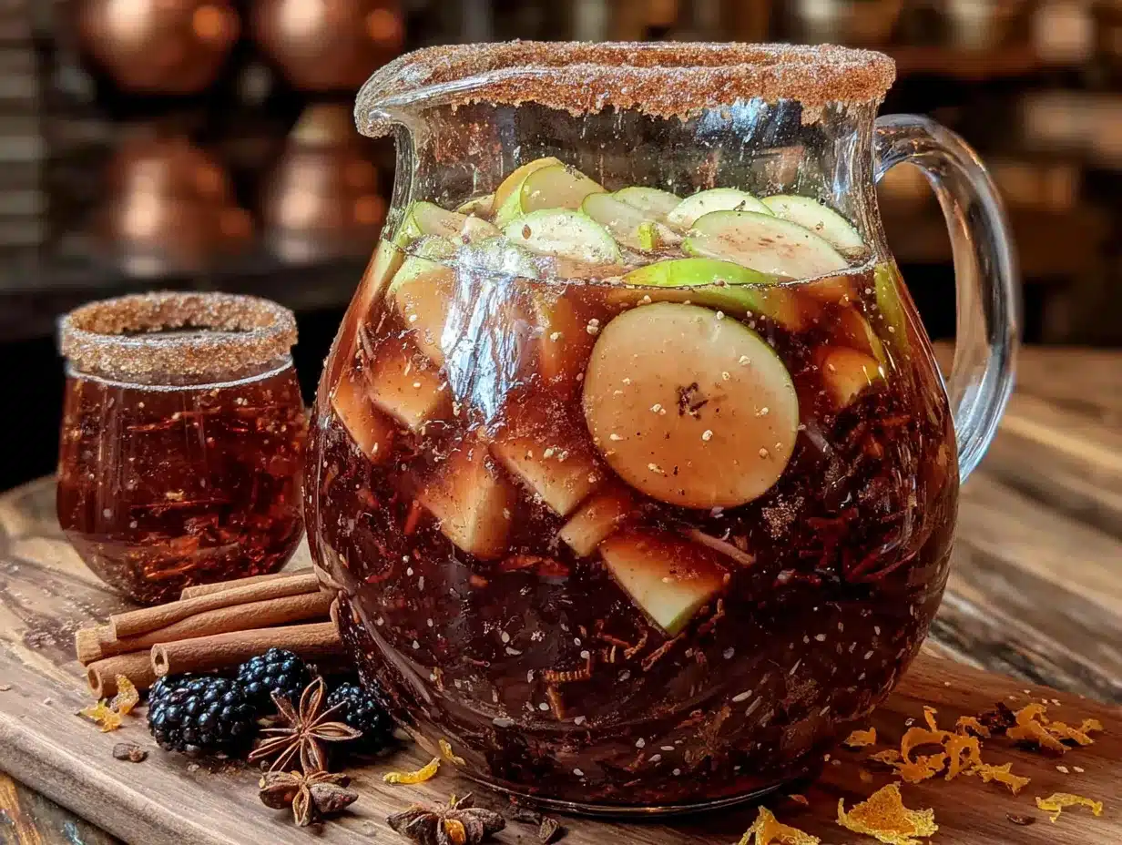 apple cider caramel sangria preparation steps