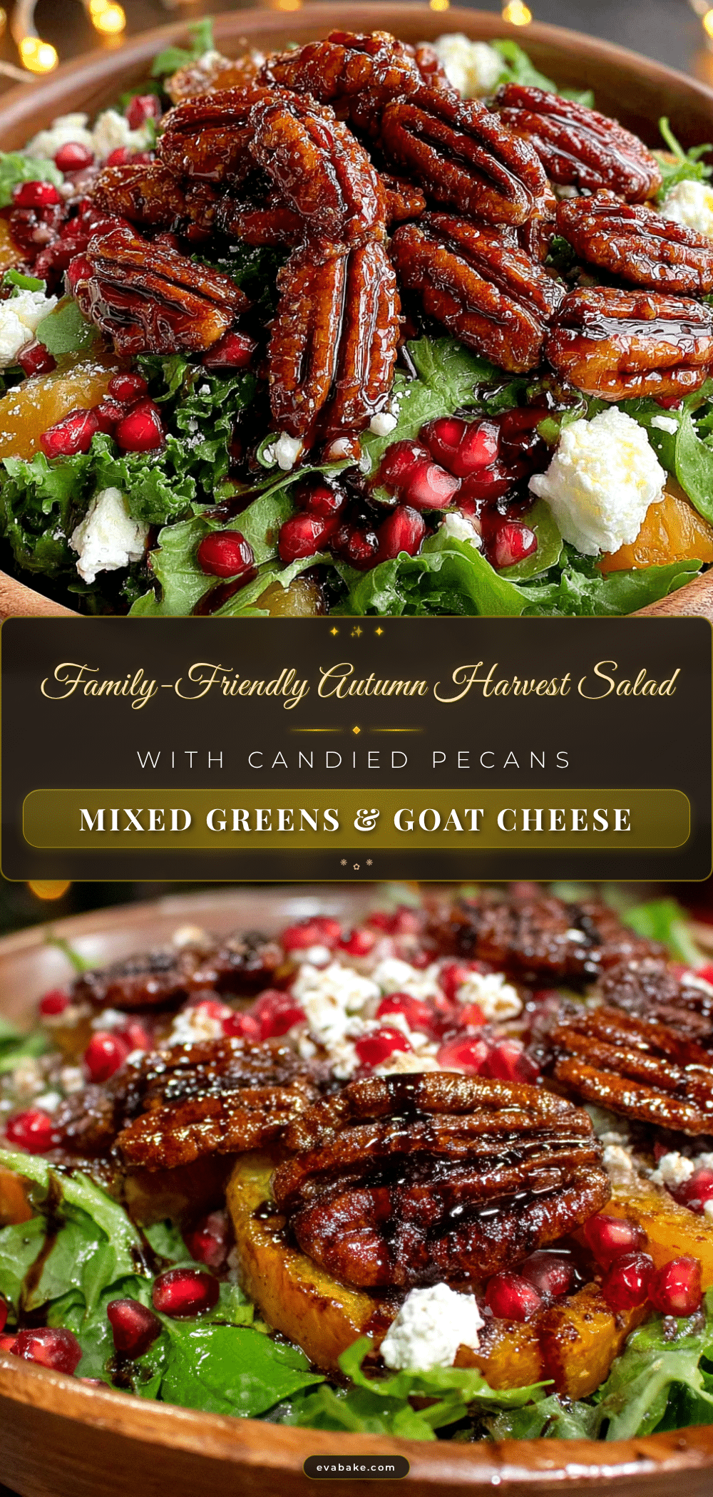 autumn harvest salad with candied pecans recipe
