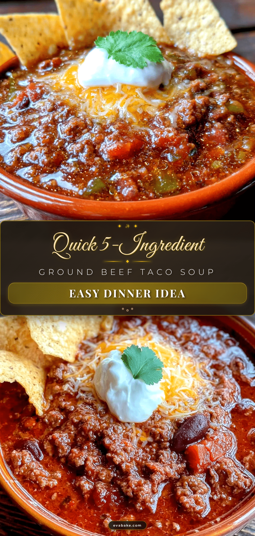 best easy 5-ingredient ground beef taco soup recipe