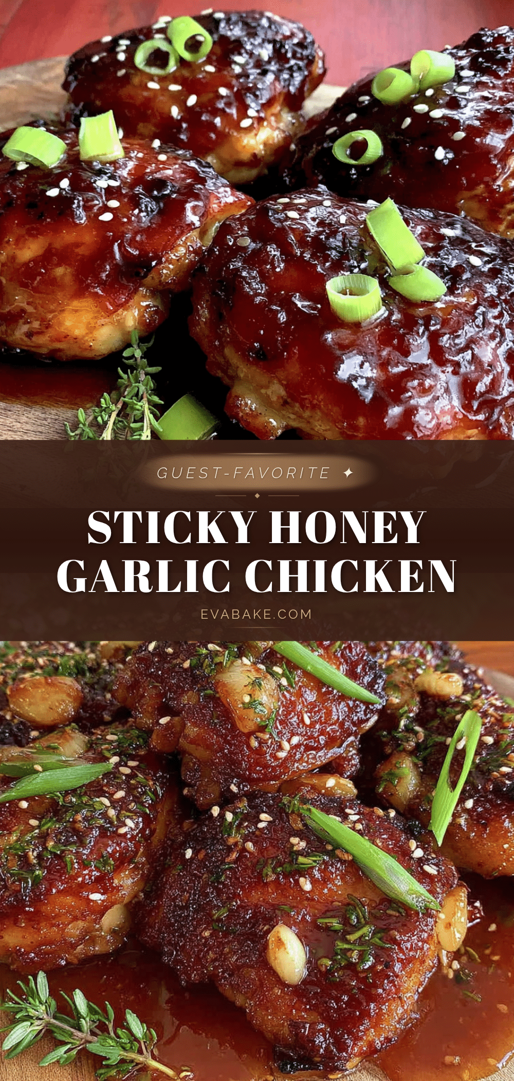 best easy sticky honey garlic chicken thighs recipe