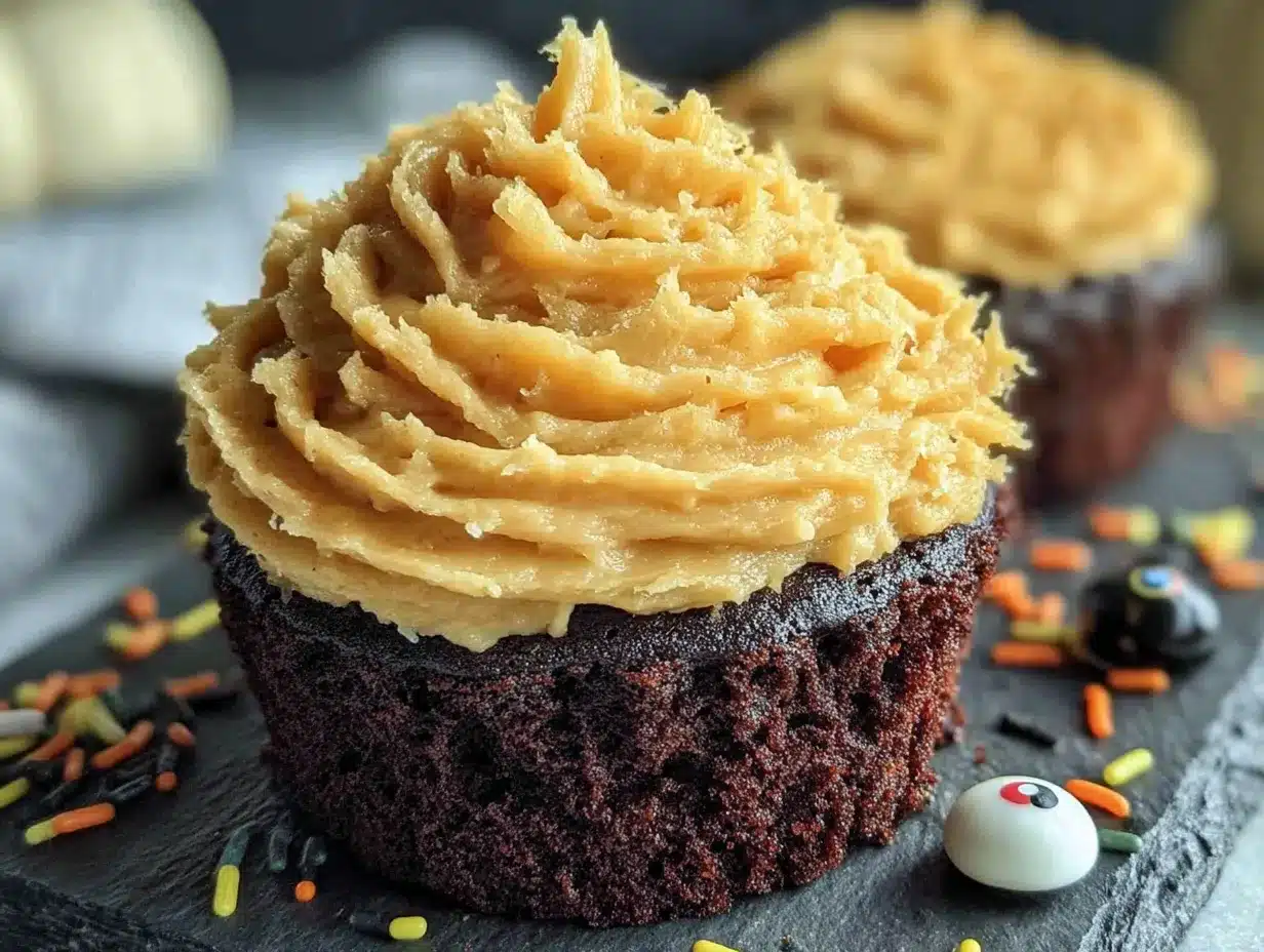 black velvet halloween cupcakes preparation steps