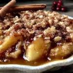 brown butter apple crisp with oat streusel - featured image