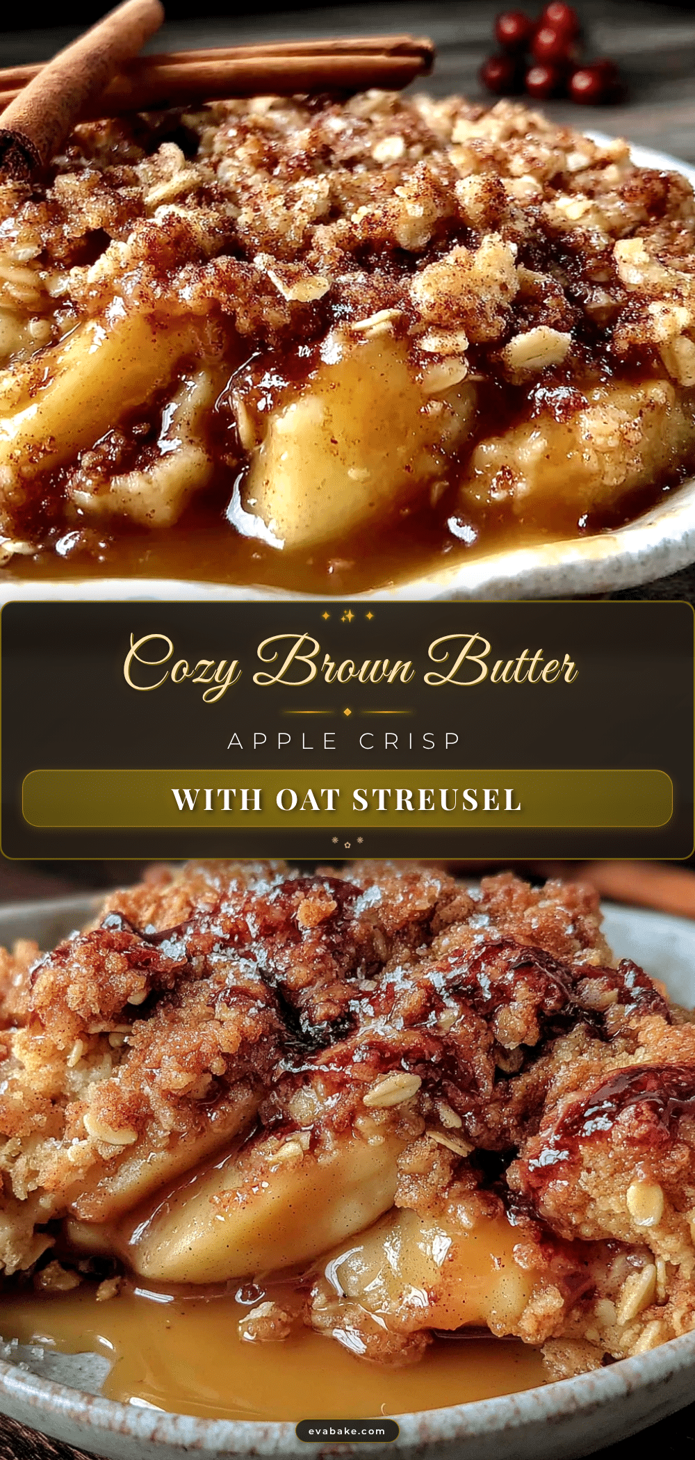brown butter apple crisp with oat streusel recipe