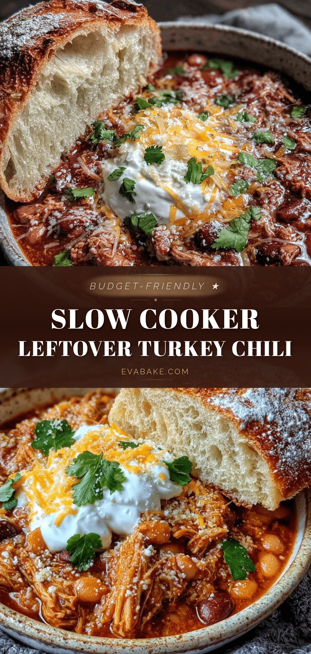 budget-friendly slow cooker leftover turkey chili recipe