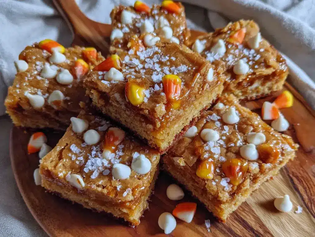 candy corn blondies - featured image