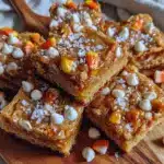candy corn blondies - featured image