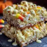 candy corn popcorn bark - featured image