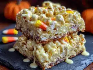 candy corn popcorn bark - featured image
