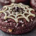 chocolate spider web sugar cookies - featured image