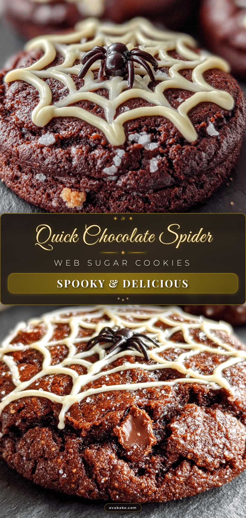 chocolate spider web sugar cookies recipe