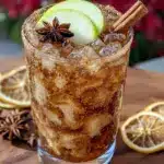 cinnamon apple cider mocktail - featured image