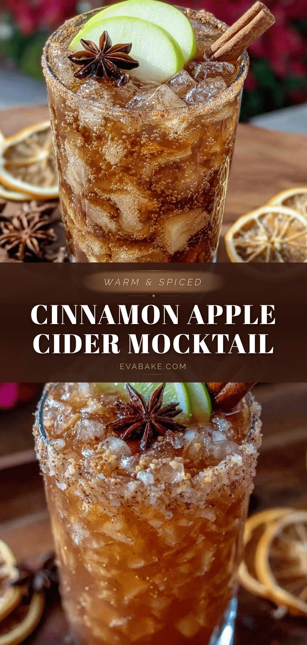 cinnamon apple cider mocktail recipe