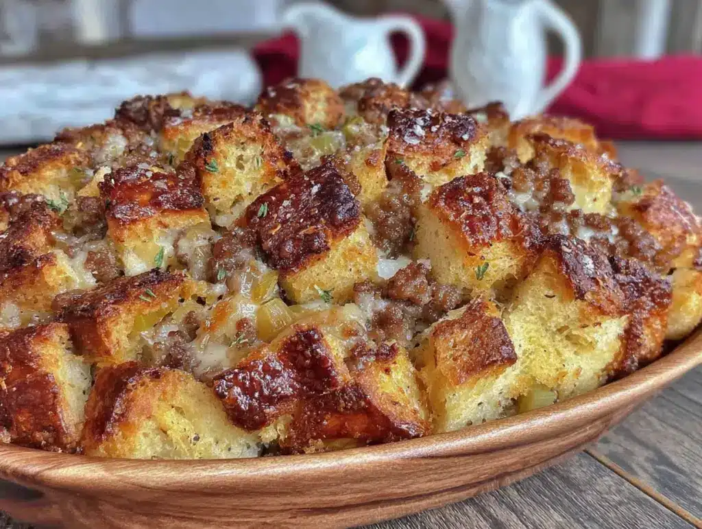 classic sausage and herb stuffing - featured image