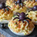 Cozy Halloween Deviled Eggs with Spider Olive Toppers - featured image