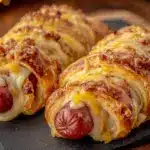 cozy mummy hot dogs with cheesy ribbons - featured image