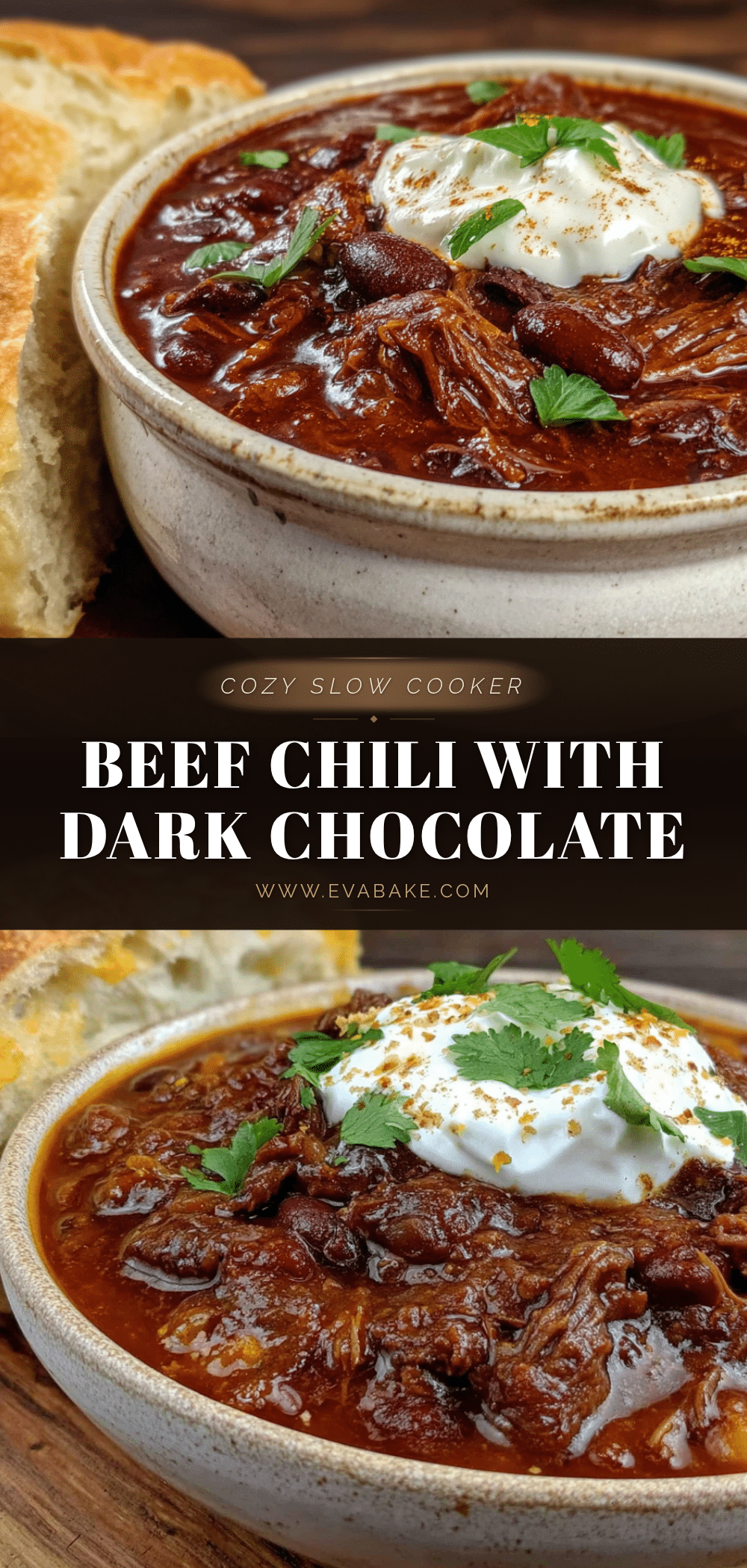 cozy slow cooker beef chili with dark chocolate recipe