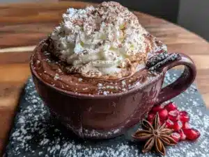 cozy slow cooker spiked hot chocolate - featured image
