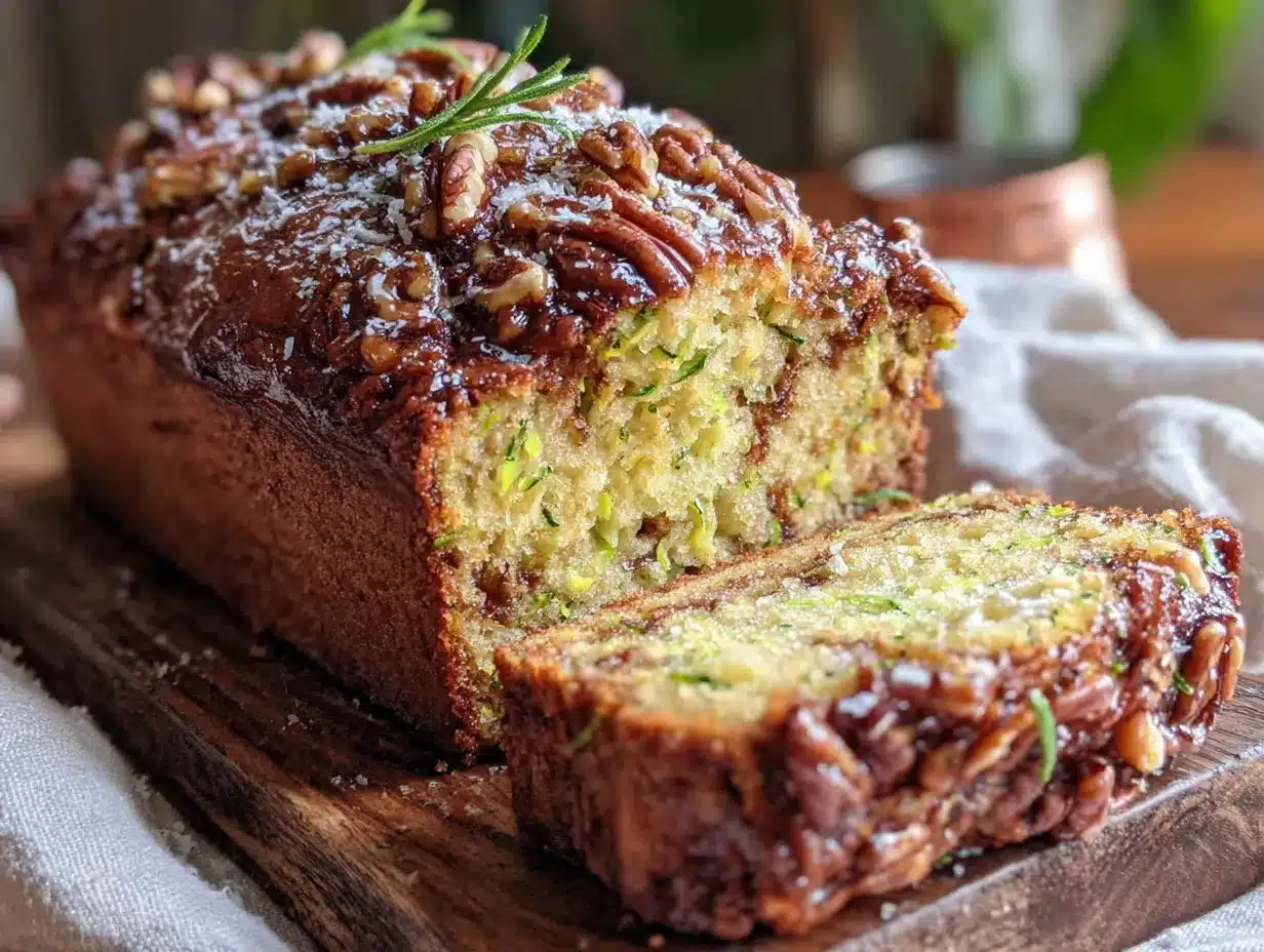 cozy zucchini bread with toasted walnuts preparation steps