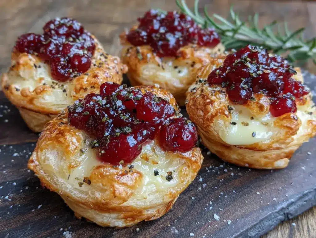 cranberry brie bites - featured image