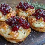 cranberry brie bites - featured image