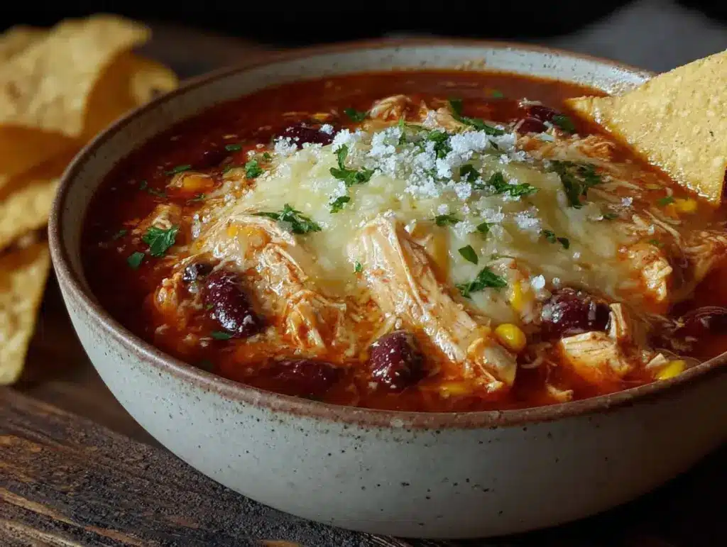crockpot chicken enchilada soup - featured image