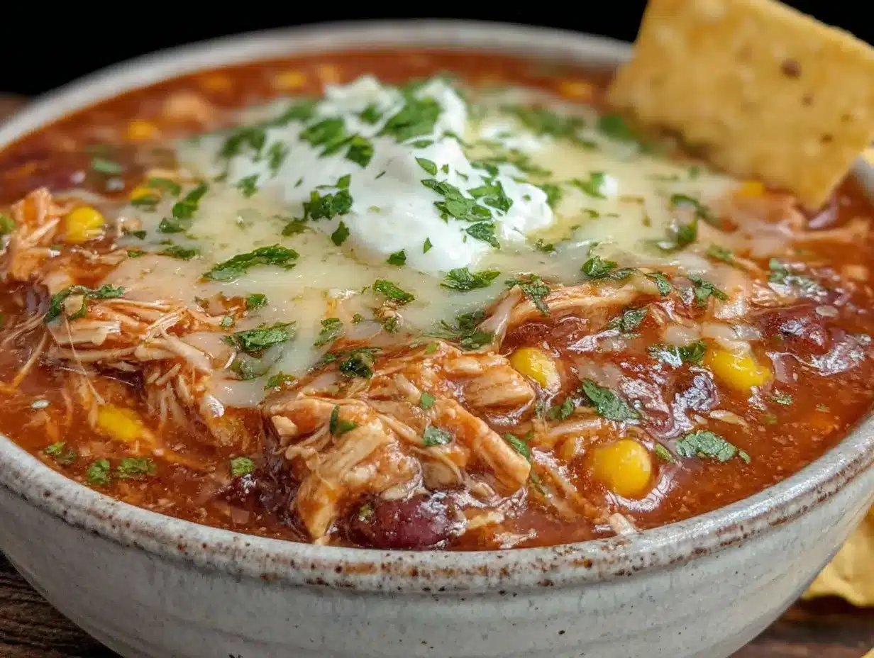 crockpot chicken enchilada soup preparation steps