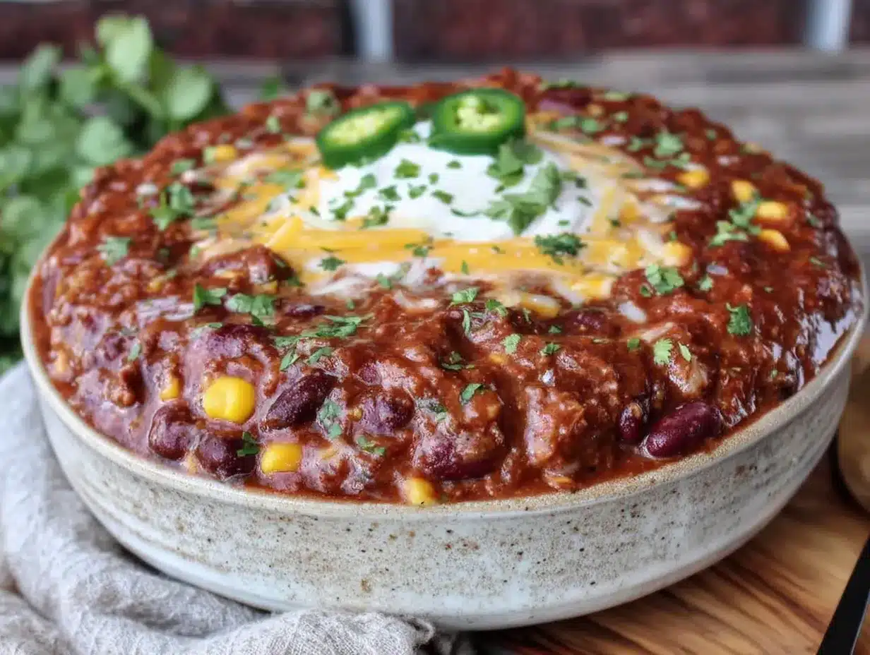 crockpot chili with black beans and corn preparation steps
