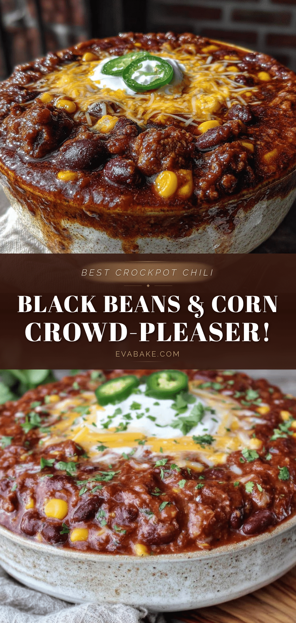 crockpot chili with black beans and corn recipe