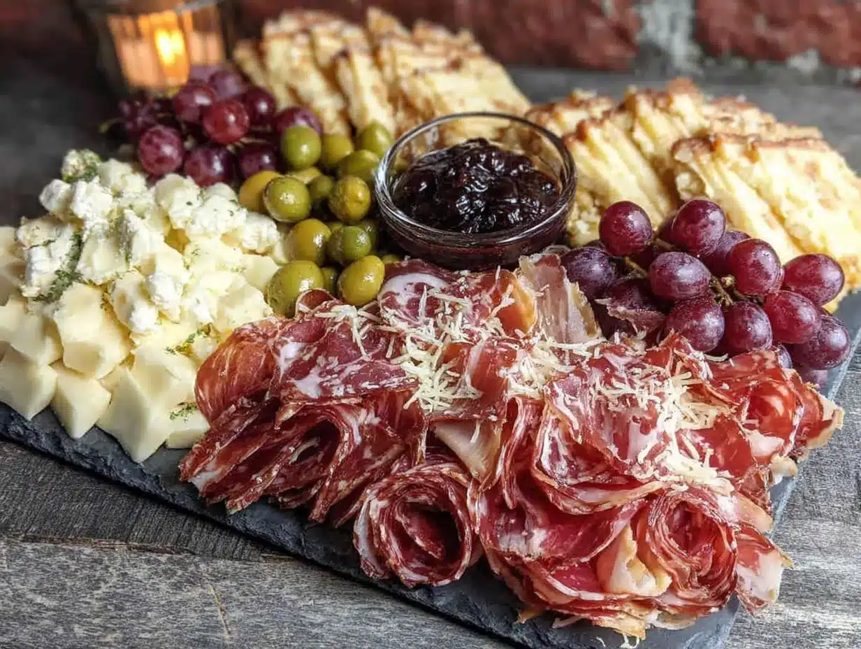 date night charcuterie board for two preparation steps