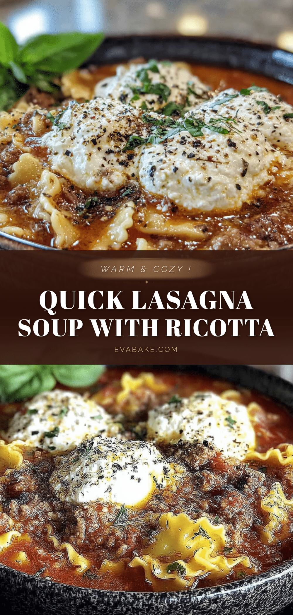 easy creamy lasagna soup with ricotta recipe