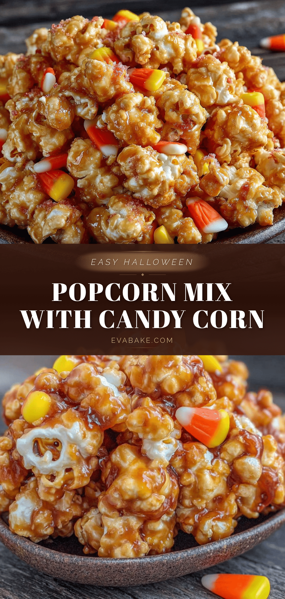 easy halloween popcorn mix with candy corn recipe