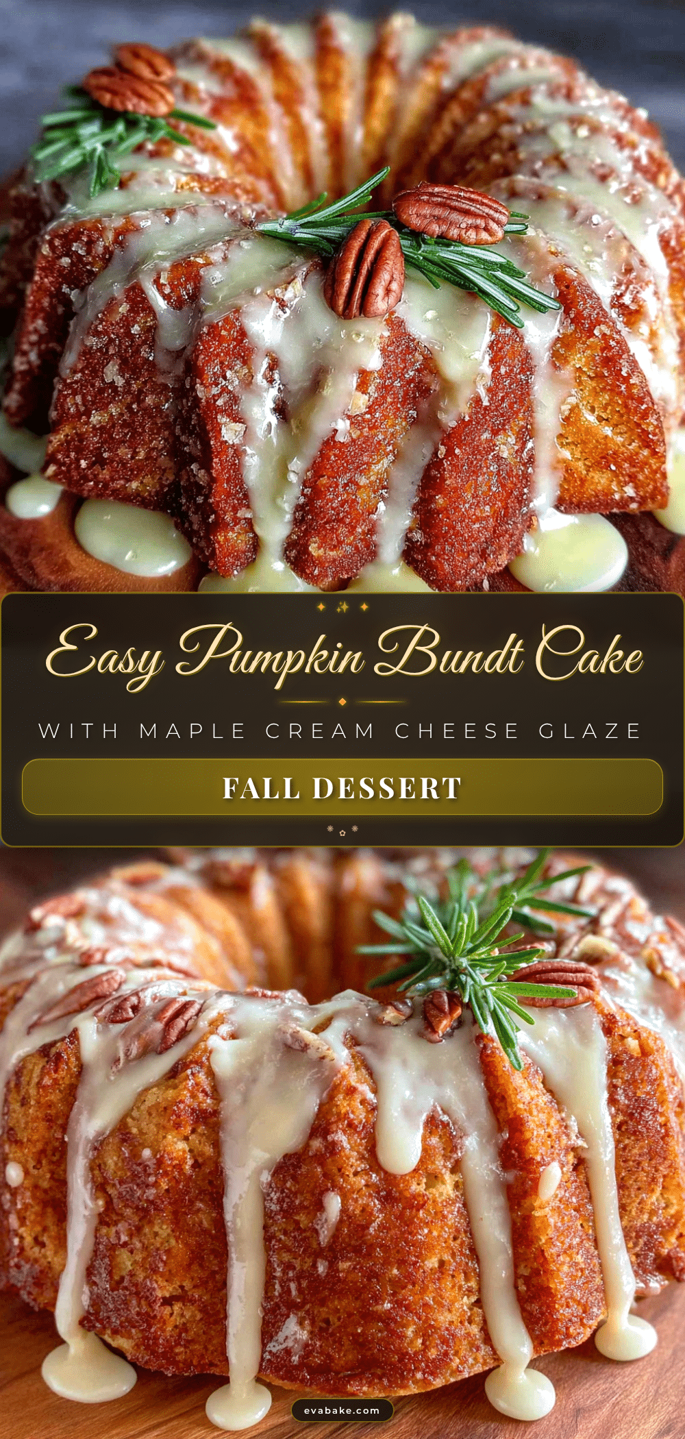 easy pumpkin bundt cake with maple cream cheese glaze recipe