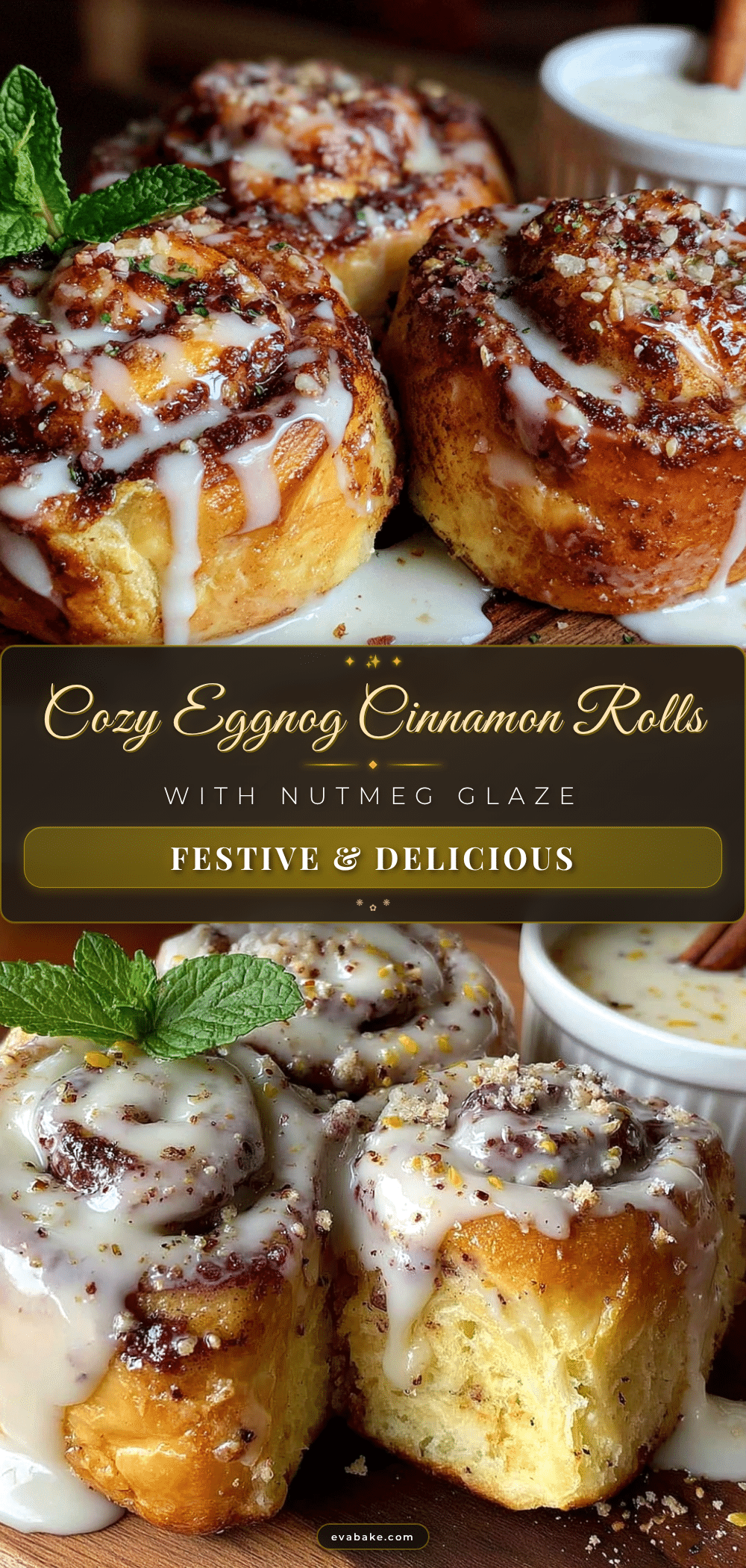 egg nog cinnamon rolls recipe