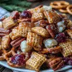 fall chex mix with maple cinnamon - featured image