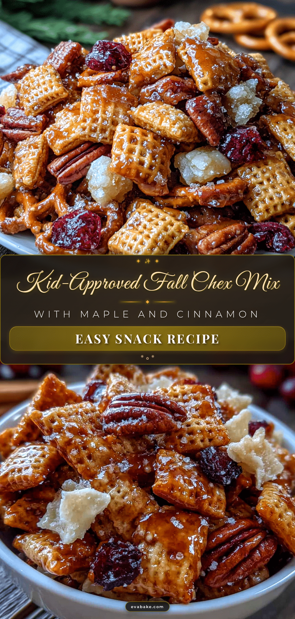 fall chex mix with maple cinnamon recipe